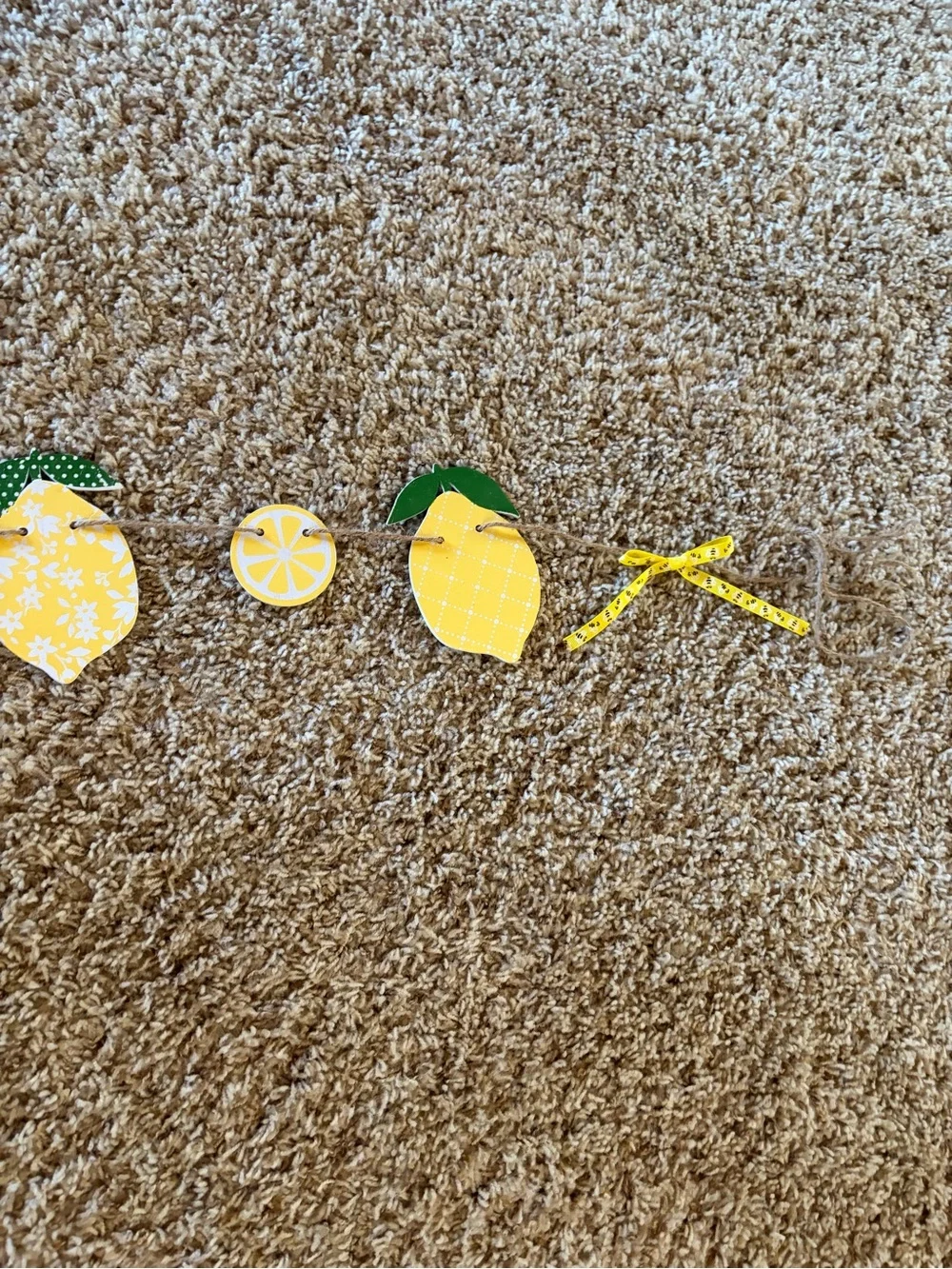 Chalk Couture Yellow Lemon Garland with Green Accents